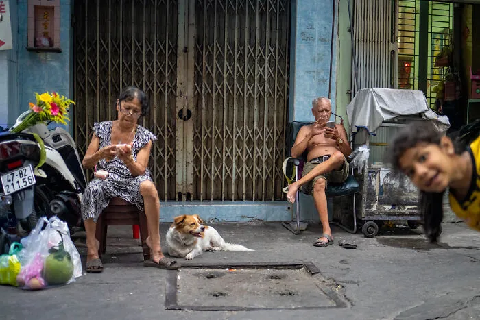 Family And Pet Photographed In Ho Chi Minh City, Vietnam