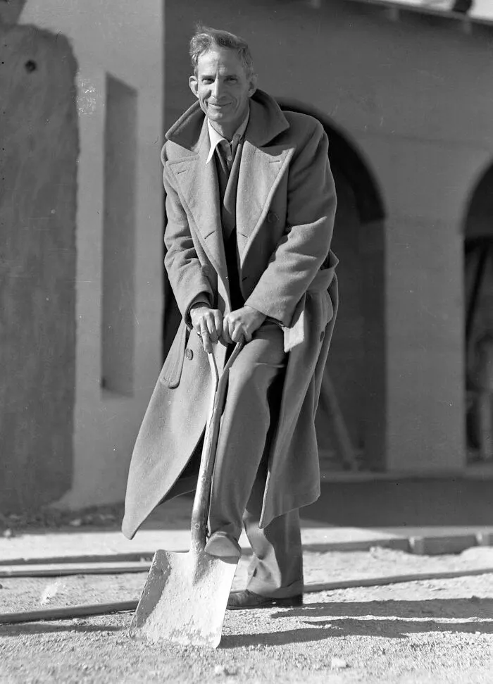 Guy Mcafee Breaks Ground On The 91 Club In Las Vegas, Nevada, 1939