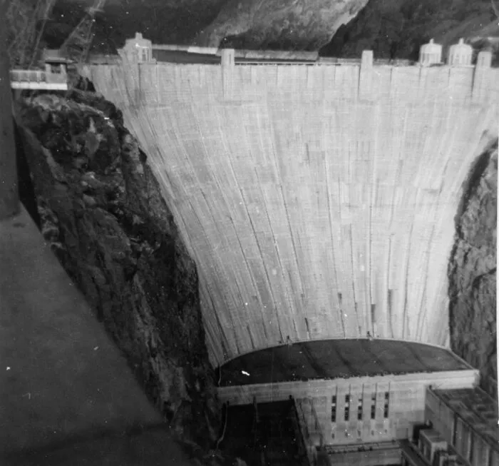 Hoover Dam On The Colorado River Near Las Vegas, Nevada, Circa 1950