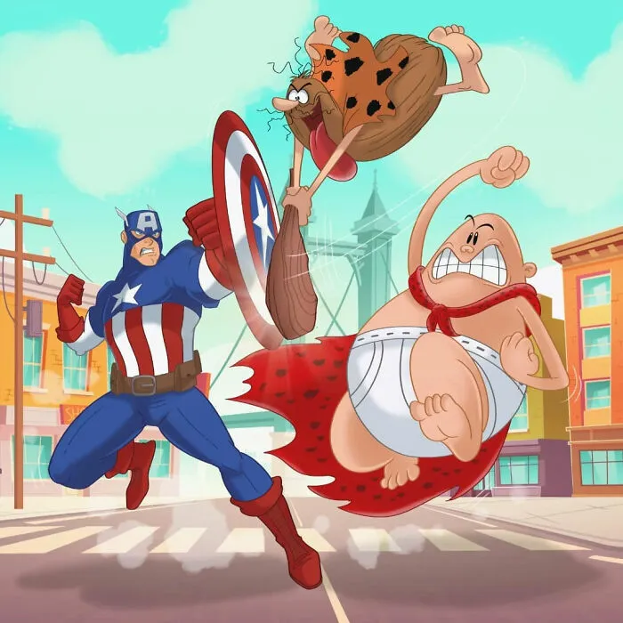 Captain America, Captain Underpants And Captain Caveman