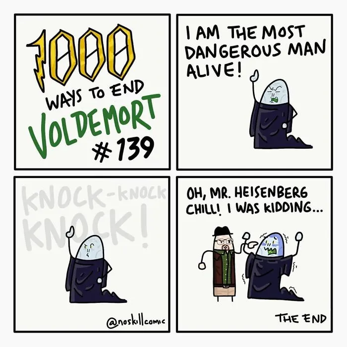 50 Harry Potter Comics By No Skill Comic That Outline 1,000 Ways To Defeat Voldemort