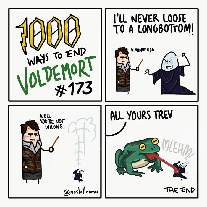 50 Harry Potter Comics By No Skill Comic That Outline 1,000 Ways To Defeat Voldemort