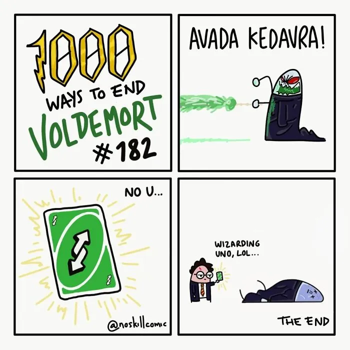 50 Harry Potter Comics By No Skill Comic That Outline 1,000 Ways To Defeat Voldemort