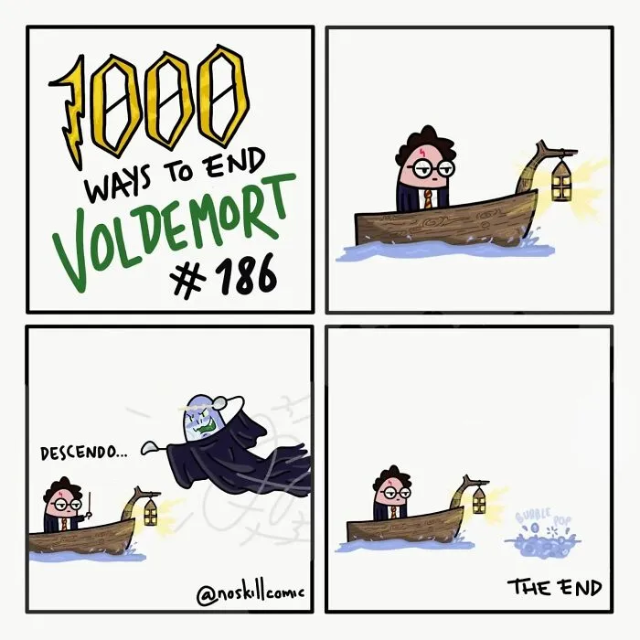 50 Harry Potter Comics By No Skill Comic That Outline 1,000 Ways To Defeat Voldemort