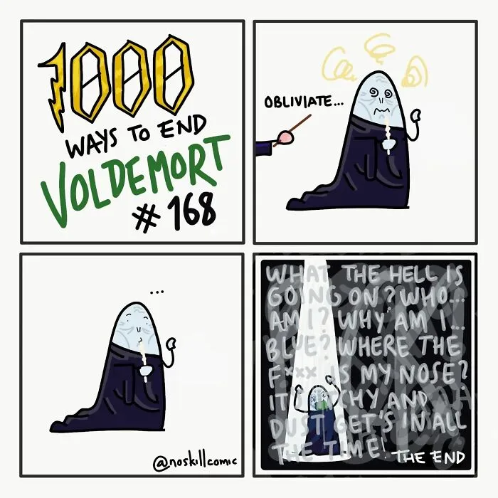50 Harry Potter Comics By No Skill Comic That Outline 1,000 Ways To Defeat Voldemort
