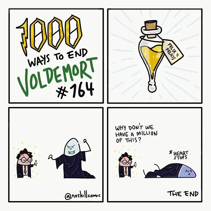 50 Harry Potter Comics By No Skill Comic That Outline 1,000 Ways To Defeat Voldemort