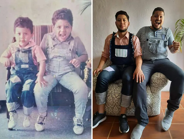 My Brother And I In 1992 And 2021