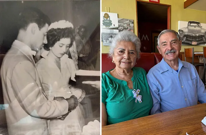 My Parents' Wedding Day, June 28, 1957, And Today!