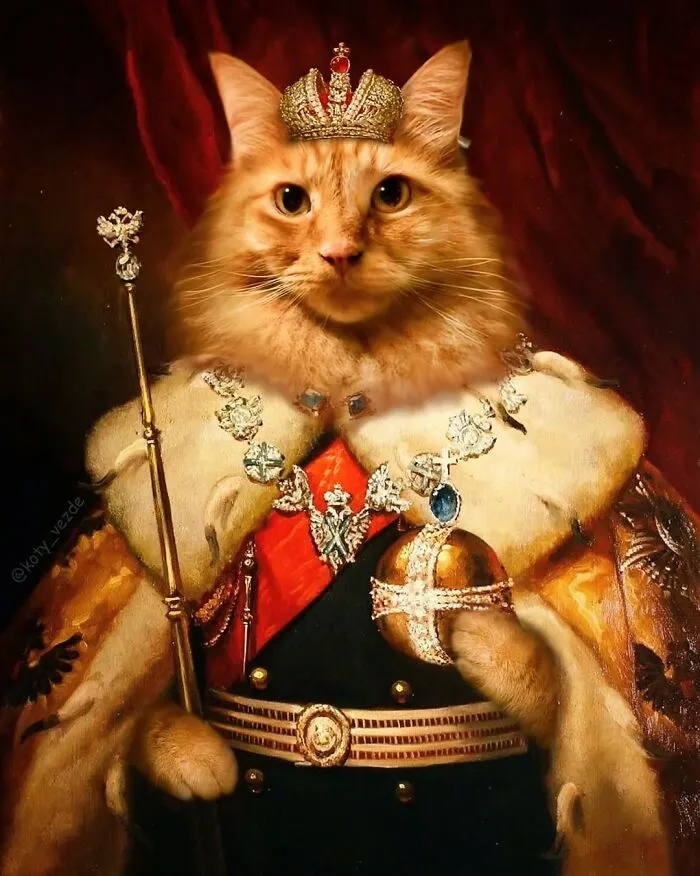 25 New Feline Portraits By This Artist That Make Cats Look Like Aristocracy