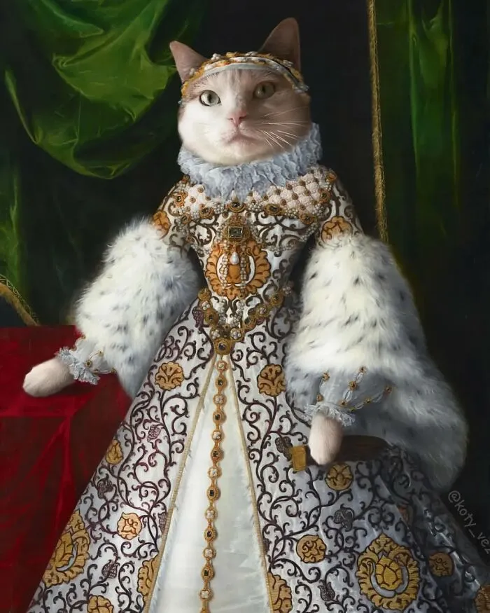 25 New Feline Portraits By This Artist That Make Cats Look Like Aristocracy