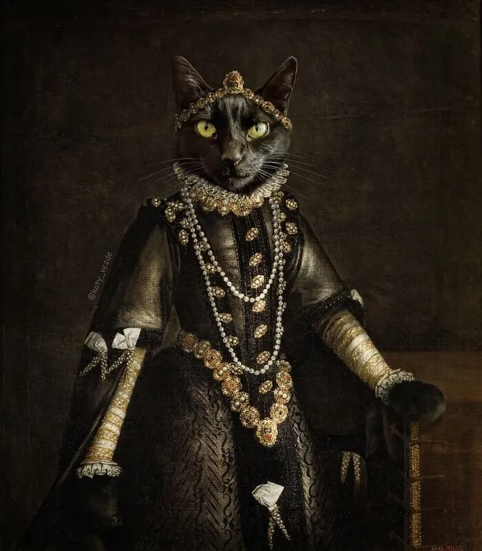 25 New Feline Portraits By This Artist That Make Cats Look Like Aristocracy