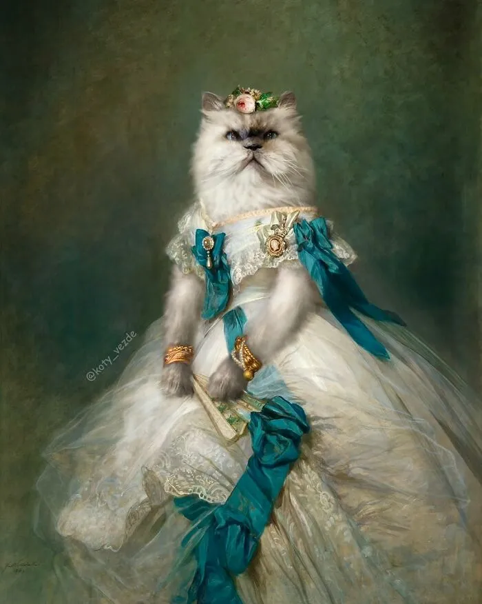 25 New Feline Portraits By This Artist That Make Cats Look Like Aristocracy