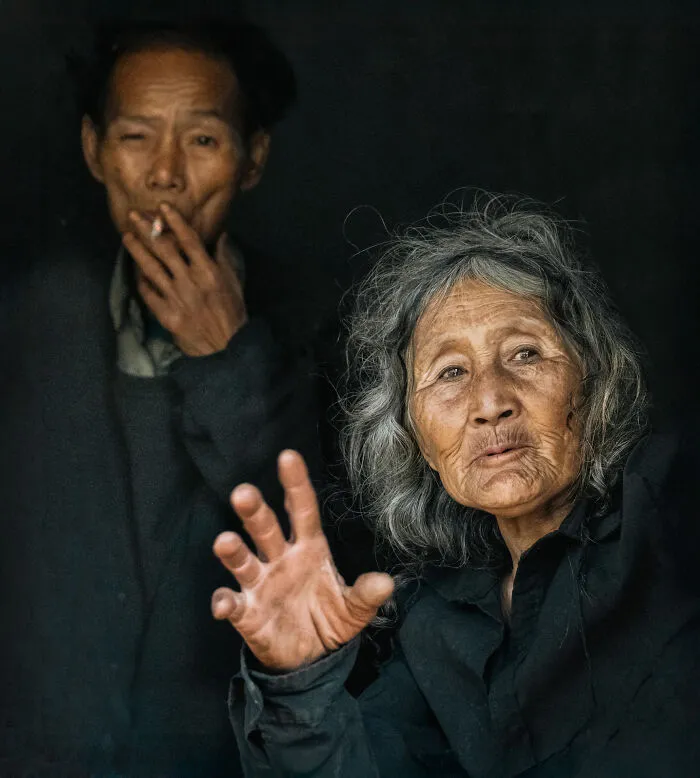 This Picture Was Captured In A Mountain Village Of  The Akha Tribe In Northern Laos. The Akha People Originate From Yunnan Province In China And Tibet