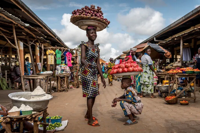 This Picture Was Taken In The Market Of Ouidah, A City In The West African Country Of Benin