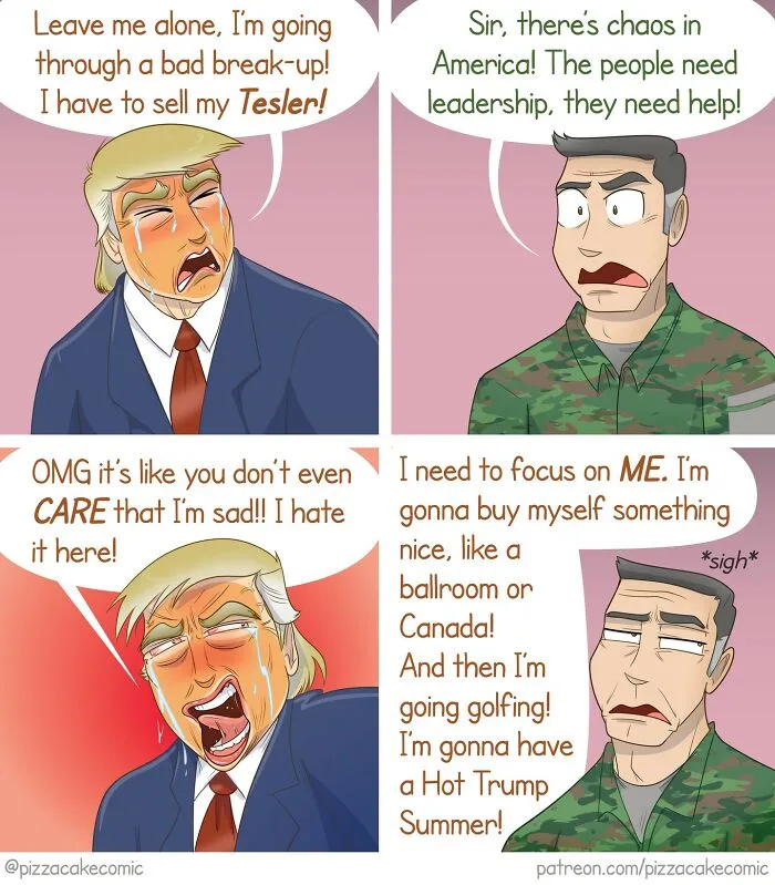 Comic strip showing chaotic and funny daily life moments with exaggerated characters in a humorous everyday chaos comic.