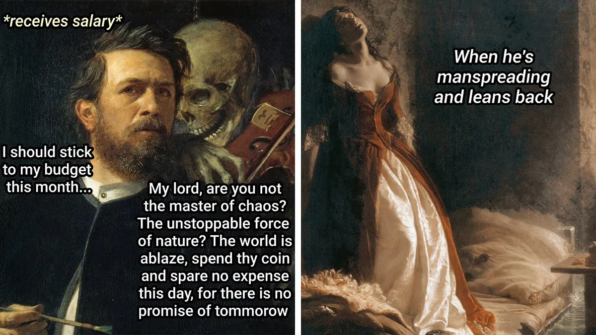 50 Classical Paintings Turned Into Hilarious Memes By "Art Memes Central" (New Pics)