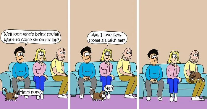 20 Funny New Comics By Nick Filippou That Nail Life With A Cat