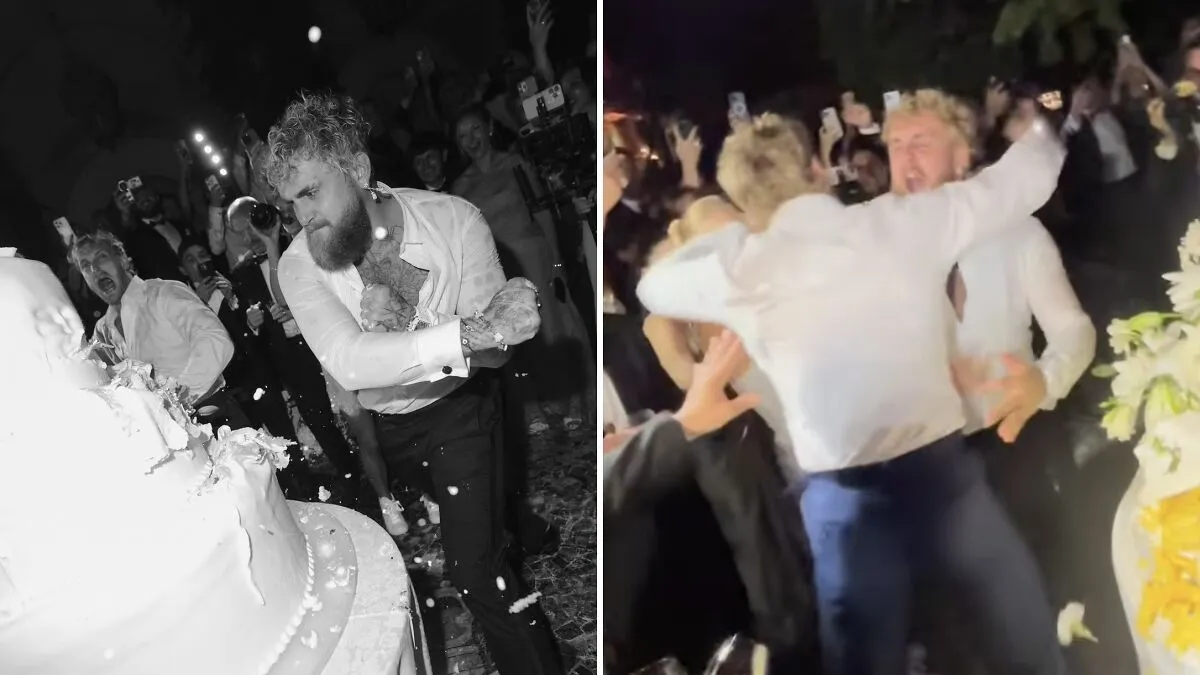Jake Paul Smashes Logan Paul’s Wedding Cake In Bizarre Viral Clip