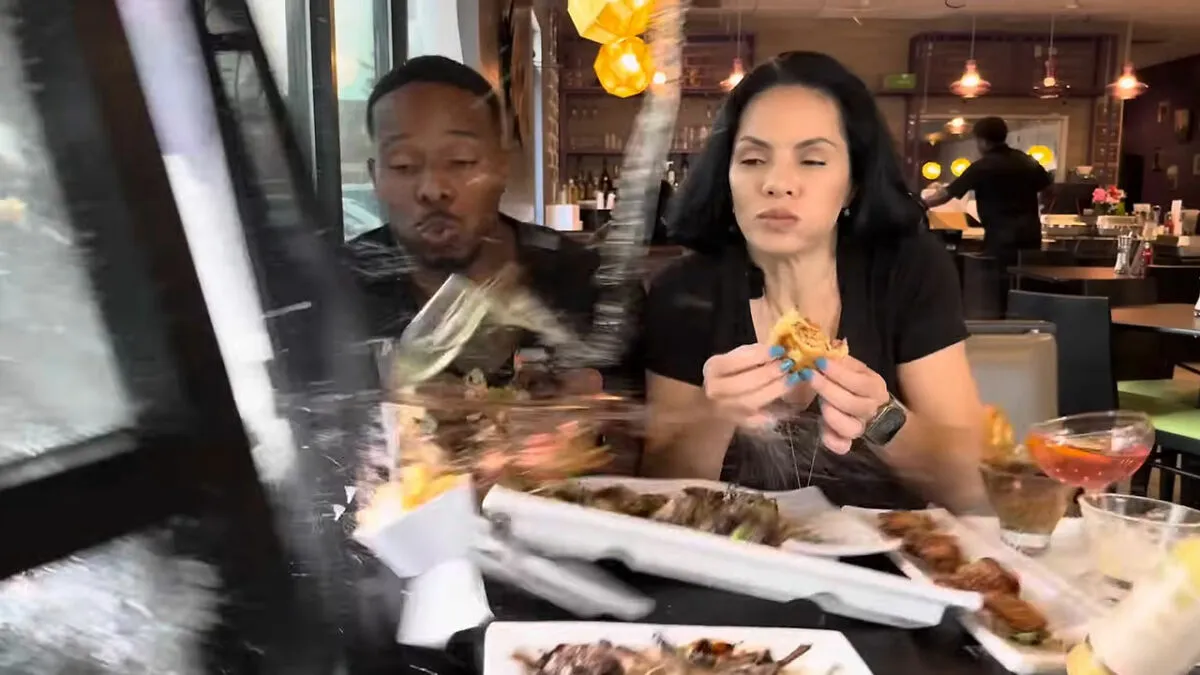 Terrifying Footage Shows SUV Crashing Into Couple Eating Inside A Restaurant
