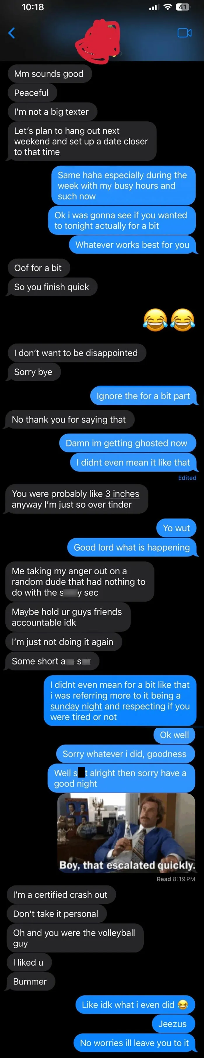 Text message screenshot capturing a toxic conversation illustrating behavior of nice girls being as toxic as nice guys