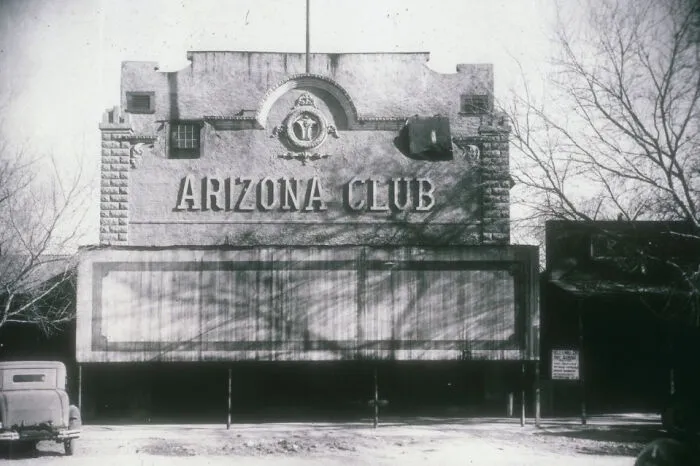 Front Exterior Of The Arizona Club, Las Vegas, Nevada, Circa 1905