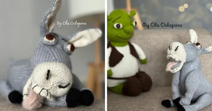 Shrek Forever After: I Knitted Donkey And Shrek