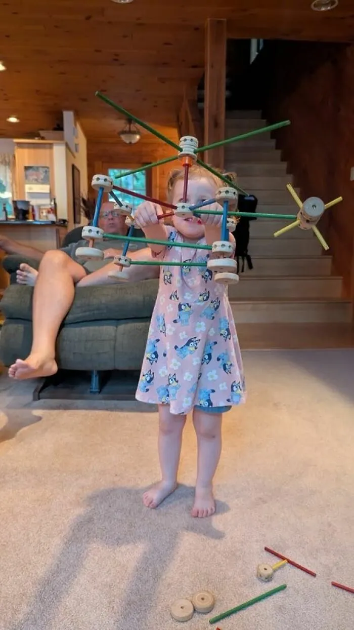 I Showed My 2 Yo Daughter The Magic Of Tinker Toys