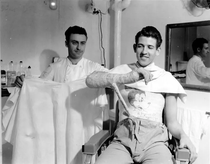Sgt Geisler At The Barber Ship