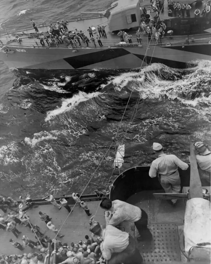 A Wounded Man Transferred At Sea