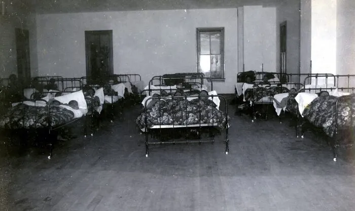 Living Conditions At The Schools Were Stark. Children Lay Three To A Bed At The Cantonment Boarding School On The Cheyenne And Arapaho Reservation