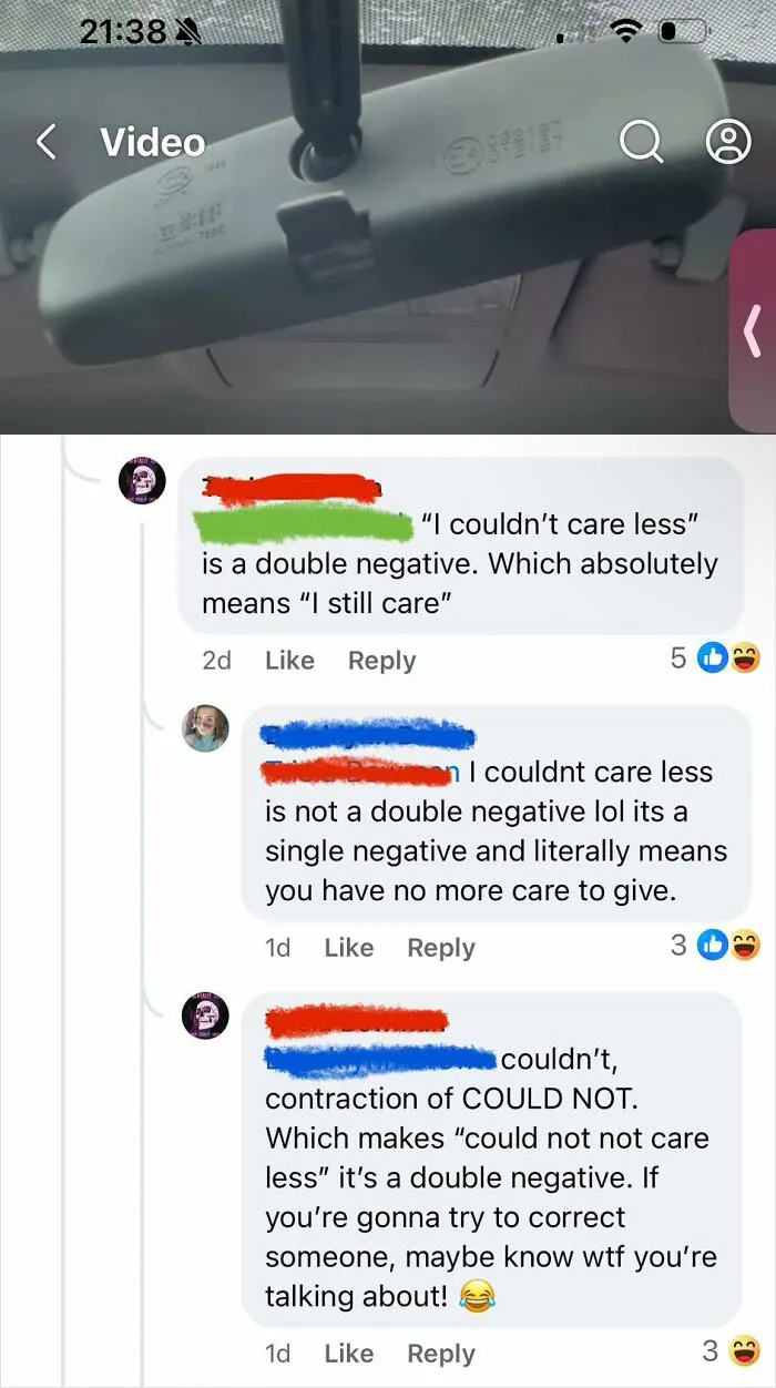 Screenshot of an online group shaming overconfident know-it-alls who incorrectly correct language usage in comments.