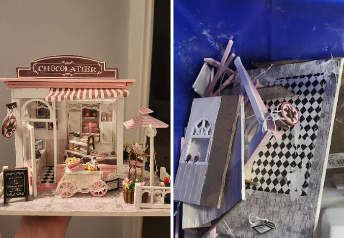 Mi hermana destruyó un puzzle 3D que tardé 3 meses en hacer