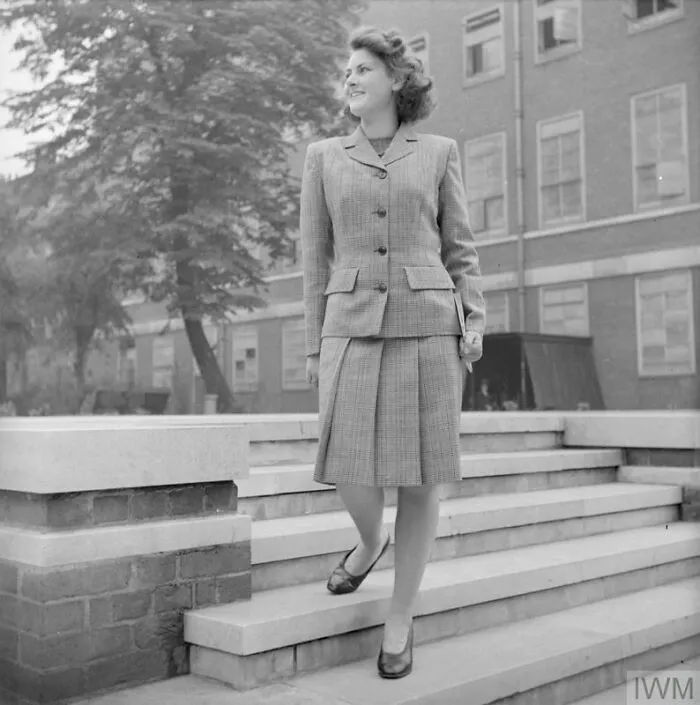 Checked Suit, Costing 18 Coupons. The Original Caption Describes This Suit As 'Juvenile', Rather Than Adult