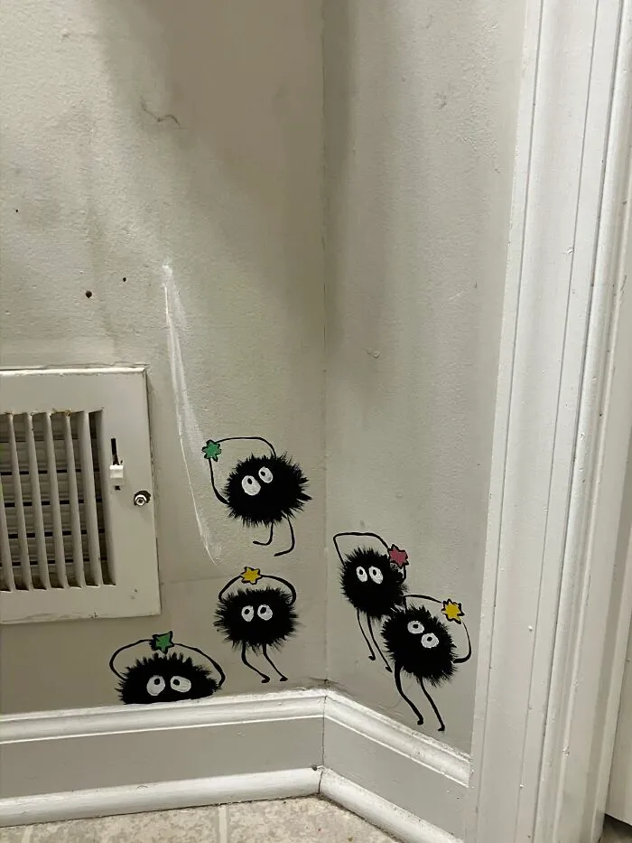 I Painted Soot Sprites A Few Places Here And There For My Kids. We Love Them