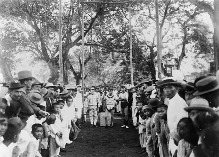Filipino Gymnastic Performers, July 4th, '99, Cavite, P.I., 1899