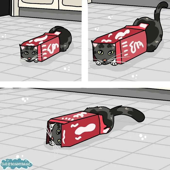 50 Hilarious Cat Illustrations And Comics That Perfectly Capture Their Goofy Personalities