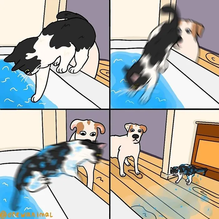 50 Hilarious Cat Illustrations And Comics That Perfectly Capture Their Goofy Personalities
