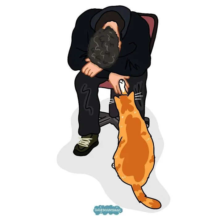 50 Hilarious Cat Illustrations And Comics That Perfectly Capture Their Goofy Personalities