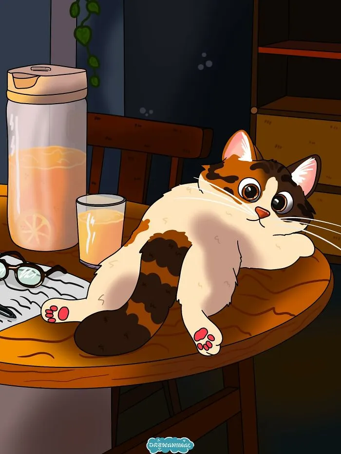 50 Hilarious Cat Illustrations And Comics That Perfectly Capture Their Goofy Personalities