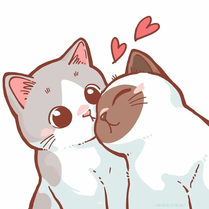 50 Adorable And Playful Cat Illustrations That Might Make Your Heart Melt