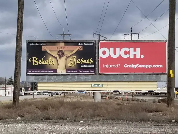 Not Sure If This Billboard Placement Was Intentional, But It Sure Got A Chuckle Out Of Me
