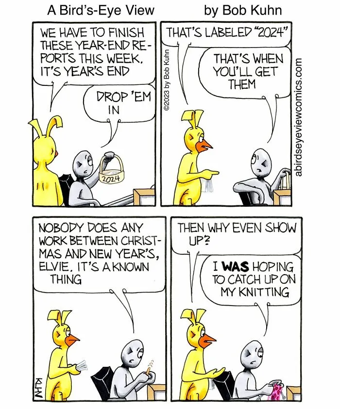 30 Comics From ‘A Bird’s-Eye View’ That Highlight The Humor Of Office Culture