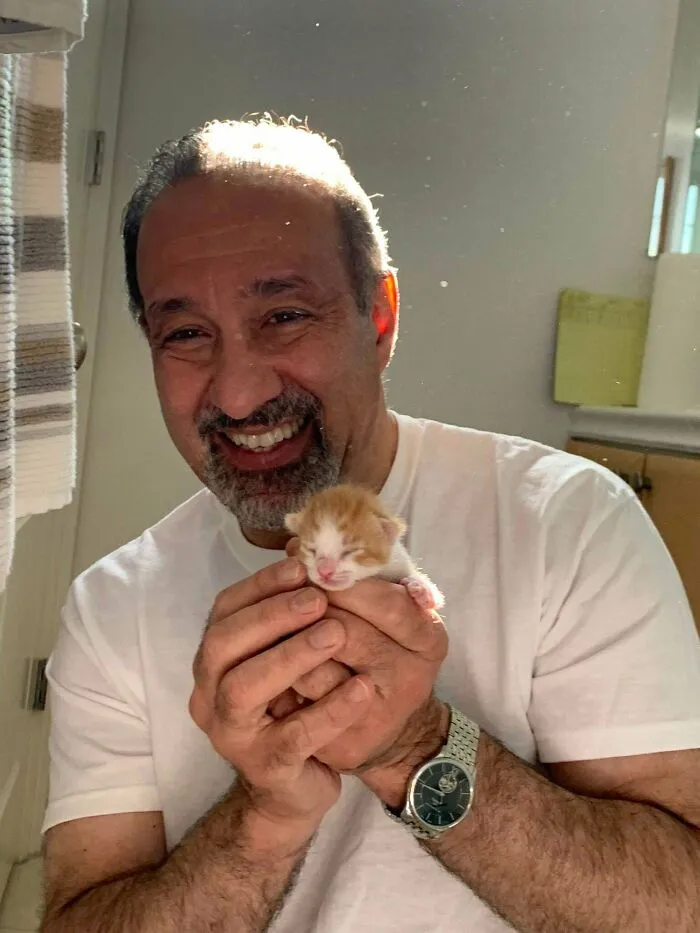 My Dad, Circa 3 Weeks Ago: "We Are Not Using My Bathroom As A Maternity Ward For The Pregnant Stray You Decided To Bring In"