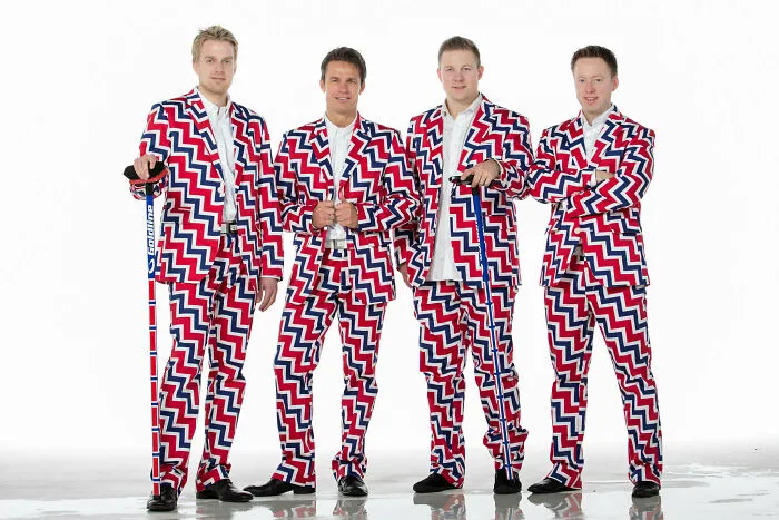 Uniforme del equipo olímpico de curling de Noruega para 2014