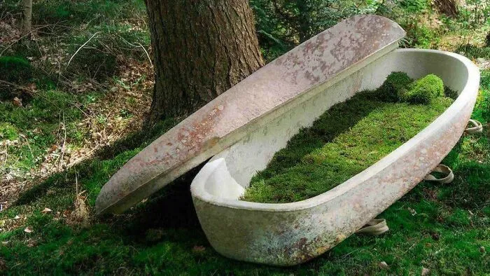 Ataúdes vivientes: transforman la carne humana en compost, permitiéndote unirte a la naturaleza más rápido que con los ataúdes tradicionales.