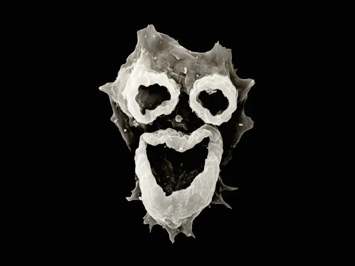 Naegleria fowleri, también conocida como "la ameba come cerebros", vista bajo un microscopio.