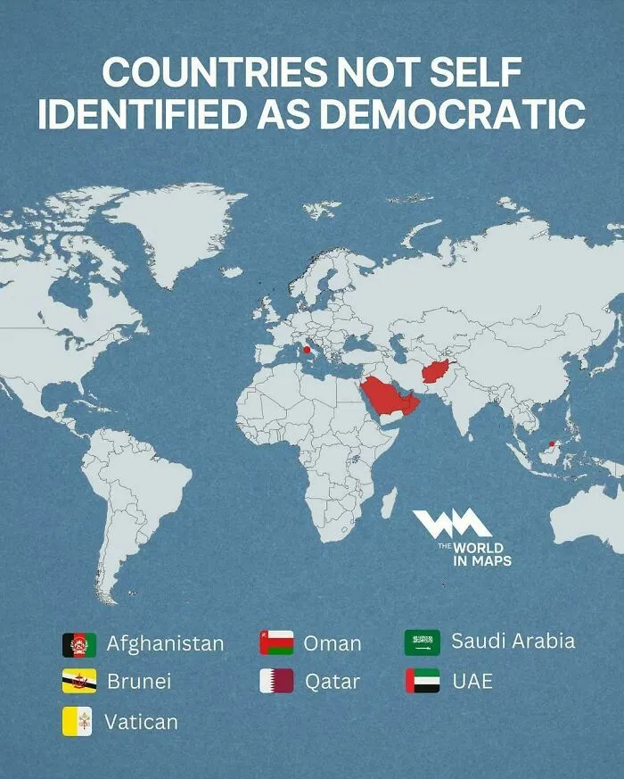 Countries Not Self Identified As Democratic