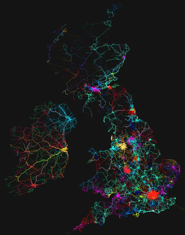 Map Of (Almost) Every Bus Route In The UK And Ireland