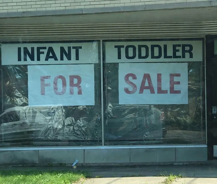 Former Daycare Left Some Signage Up When They Had To Sell The Property