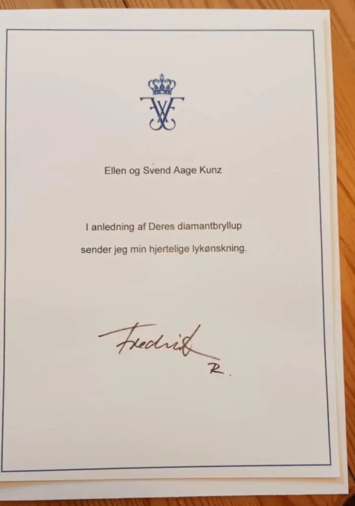 My Grandparents Got A Letter From Our King (Denmark) For Their 60th Wedding Anniversary